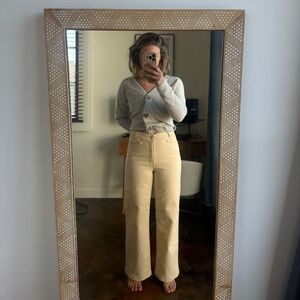 Madewell Emmett Wide Leg Cream Pant Size 26